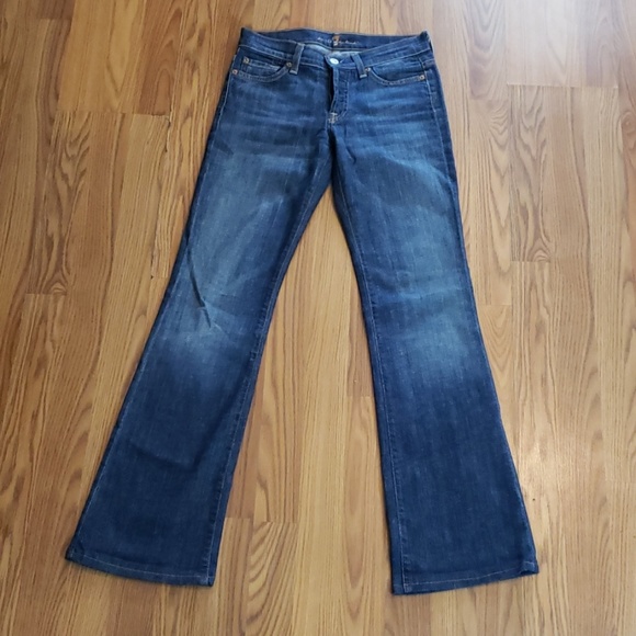 7 For All Mankind Denim - 7 for All Mankind Buttonfly Boycut Dark Jeans